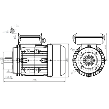Silnik elektryczny jednofazowy 1,1kW 1400 obr/min. 90B14